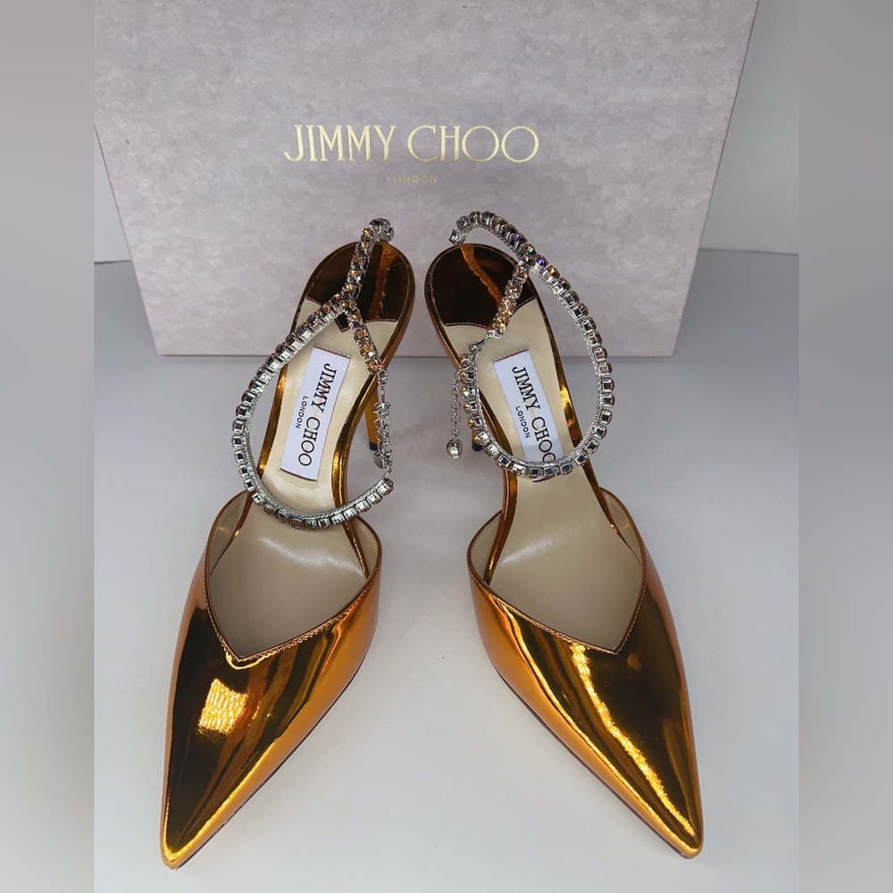 Jimmy Choo Saeda 100 Leather Pump